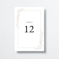 Dainty Frame Table Numbers Pure White Signature