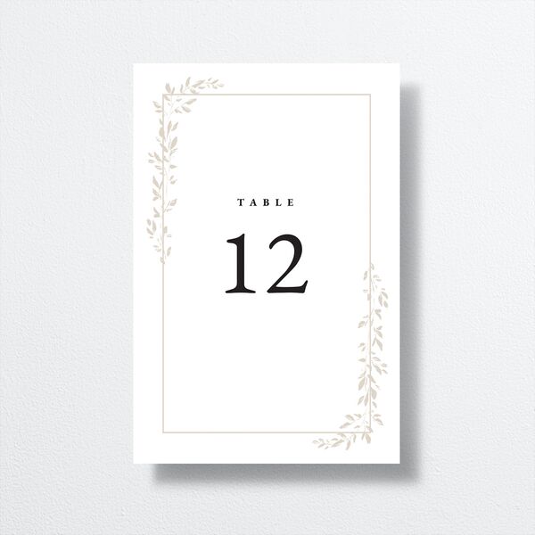 Dainty Frame Table Numbers Pure White Signature