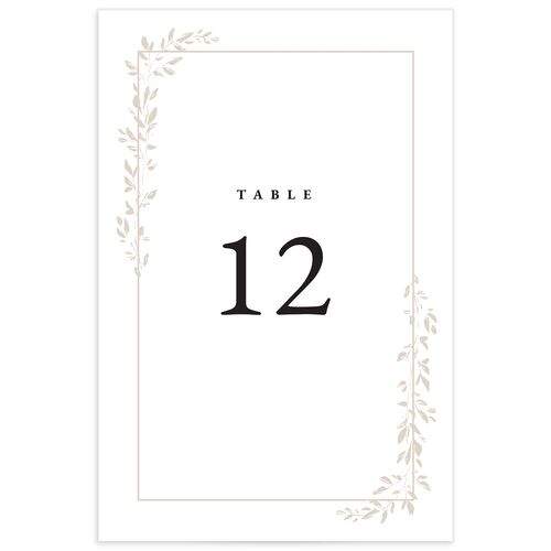 Dainty Frame Table Numbers Pure White Signature