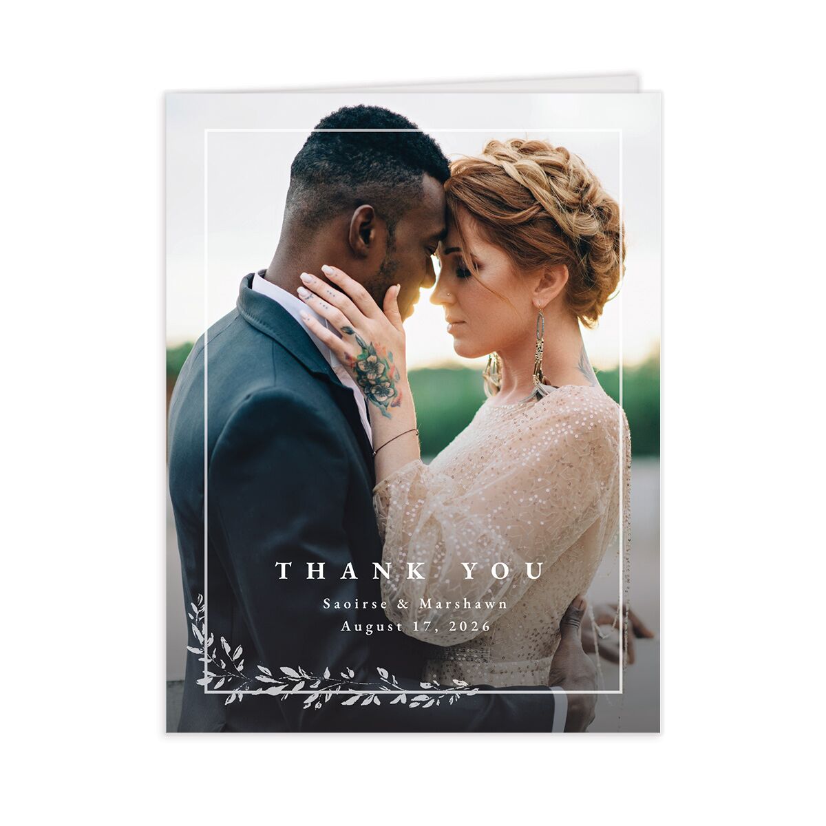 Dainty Frame Thank You Cards