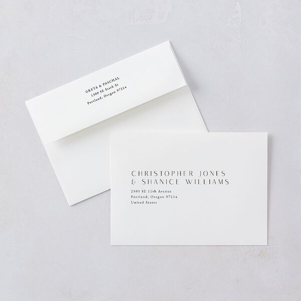 Lavish Palm Wedding Invitations Rose Gold Pure White Signature Blank No Standard