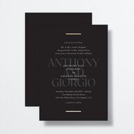 Gilded Bold Wedding Invitations Gold Licorice Signature No