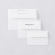 Classic Champagne with Bows Rehearsal Dinner Invitation Envelopes White Pure White Both Recipient and Return Addresses Signature Standard
