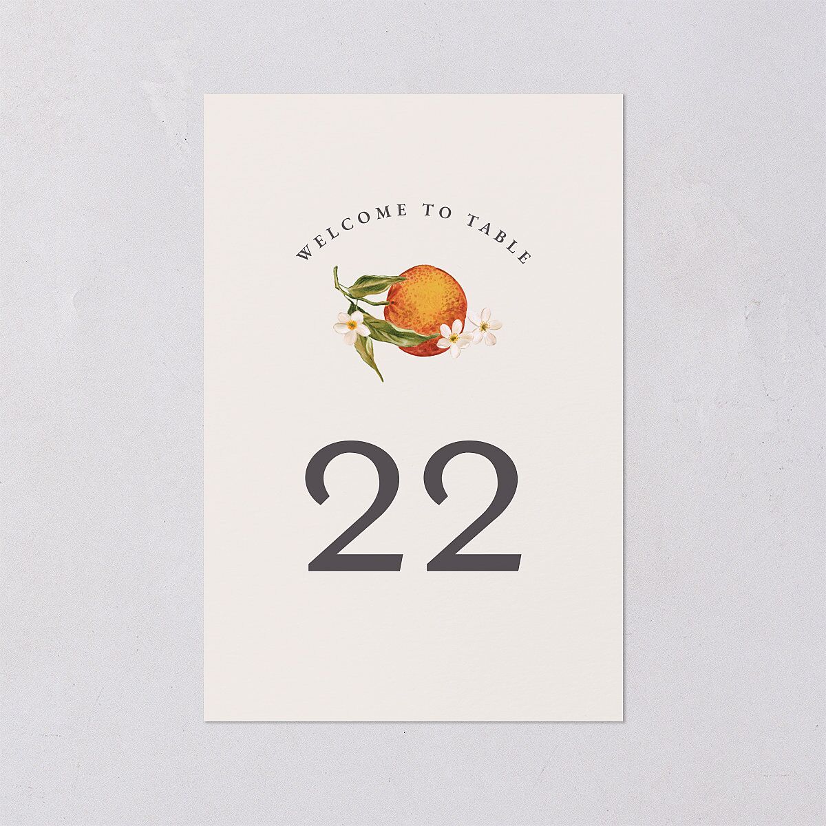 Botanical Citrus Garden Table Numbers Rose Gold Signature