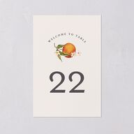 Botanical Citrus Garden Table Numbers Rose Gold Signature
