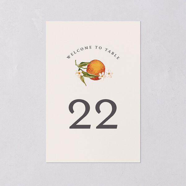 Botanical Citrus Garden Table Numbers Rose Gold Signature