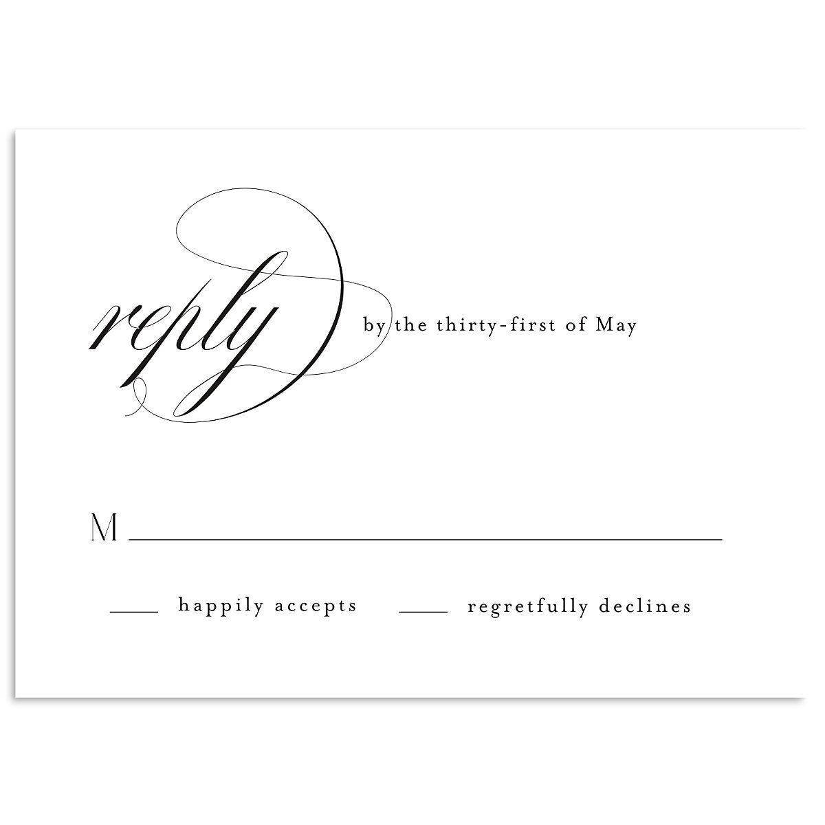 Opposites Attract Wedding Response Cards