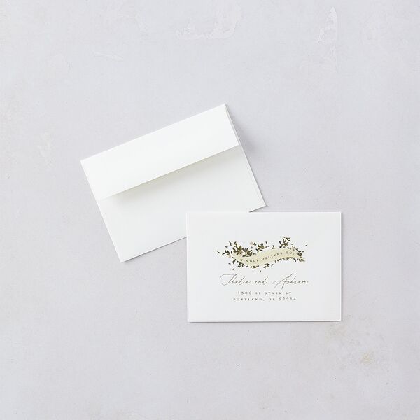 Graceful Chuppah Wedding Response Cards Pure White Signature Standard