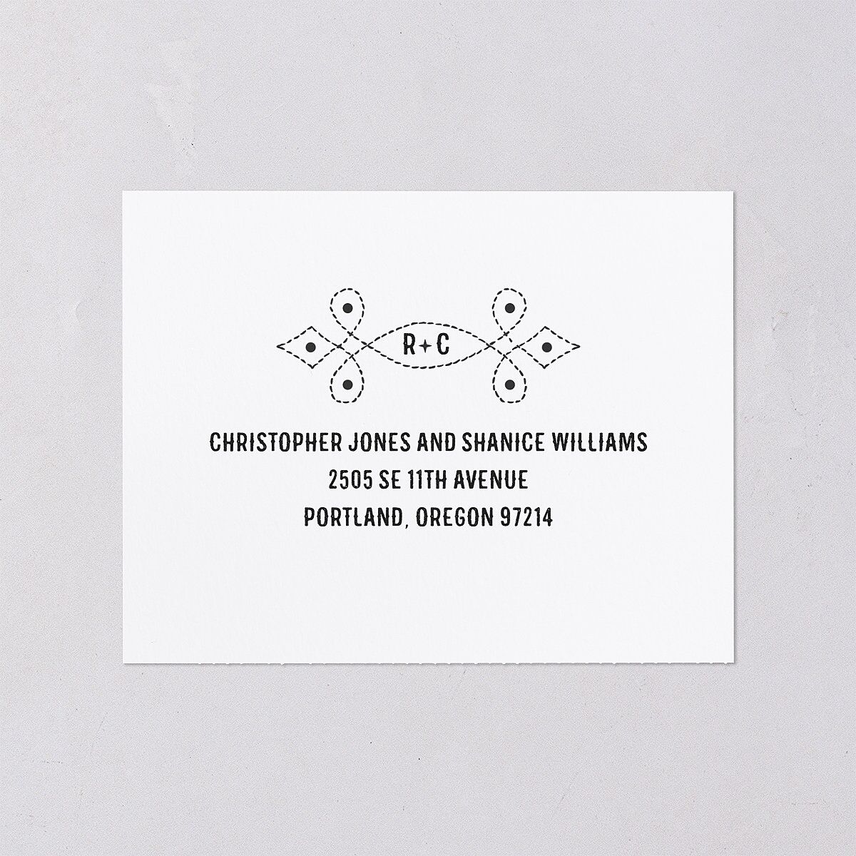 Classic Western Foil All-in-One Wedding Invitations Midnight Signature Light Both Recipient and Return Addresses No