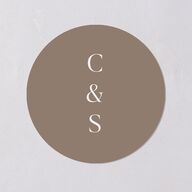 Floral Opulence Wedding Stickers Pure White Circle