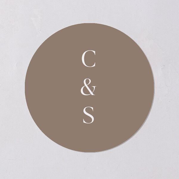 Floral Opulence Wedding Stickers Pure White Circle