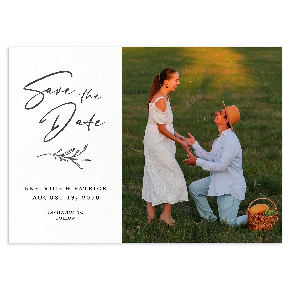 Romantic Setting Save The Date Cards