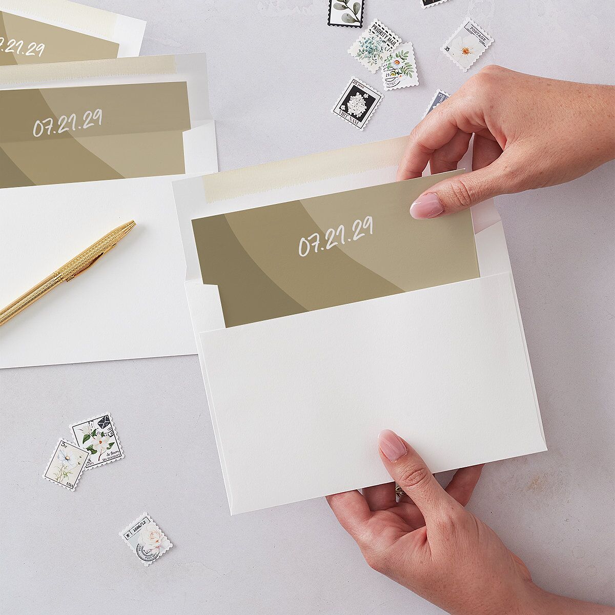 Color Pop Retro Photo Envelope Liners Sand Standard