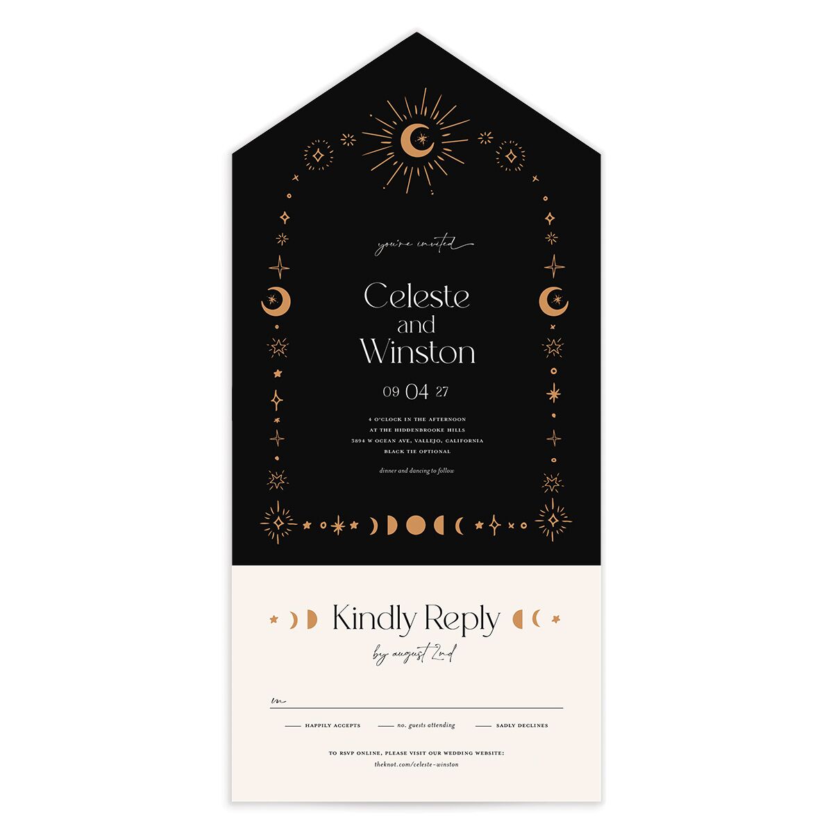 Celestial Galaxy All-in-One Wedding Invitations