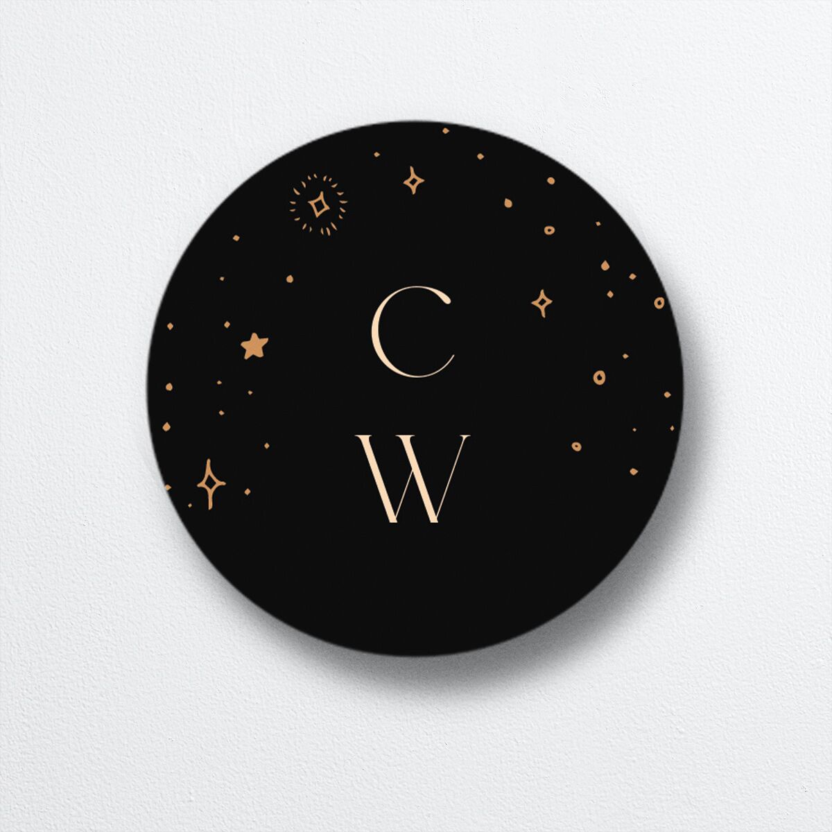 Celestial Galaxy Wedding Stickers Midnight