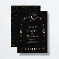 Celestial Galaxy Wedding Invitations Midnight Signature No