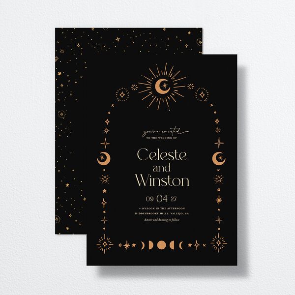 Celestial Galaxy Wedding Invitations Midnight Signature No