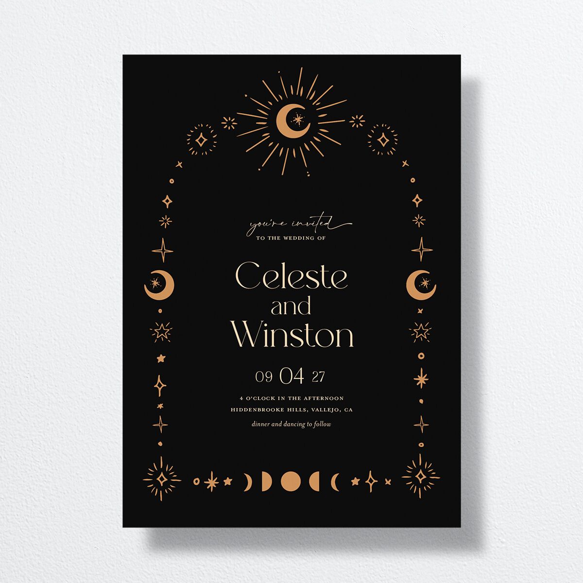 Celestial Galaxy Wedding Invitations Midnight Signature No