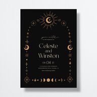 Celestial Galaxy Wedding Invitations Midnight Signature No