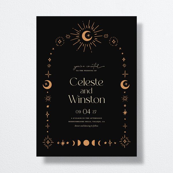Celestial Galaxy Wedding Invitations Midnight Signature No