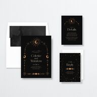 Celestial Galaxy Wedding Invitations Midnight Signature No