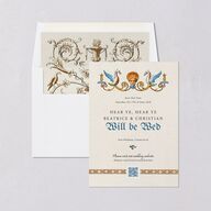 Medieval Renaissance Save the Date Cards Canary Signature smooth Blank Standard No