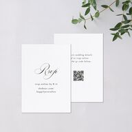 Fairytale Luxury QR Code RSVP Cards Pure White Signature Standard