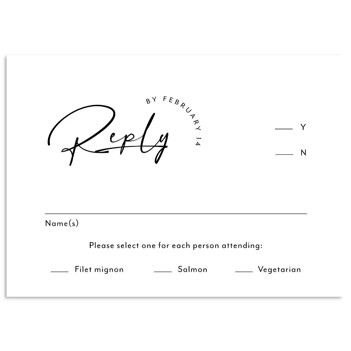 Modern Arc Wedding Response Cards