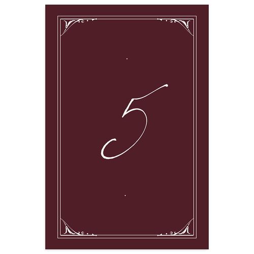 Vintage Gothic Table Numbers Licorice Signature