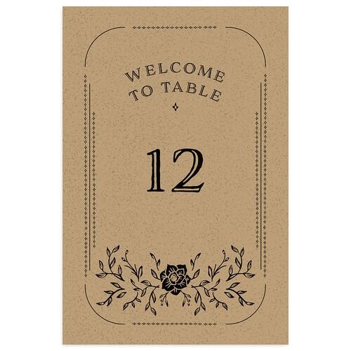 Skeleton Spirits Table Numbers Licorice Signature