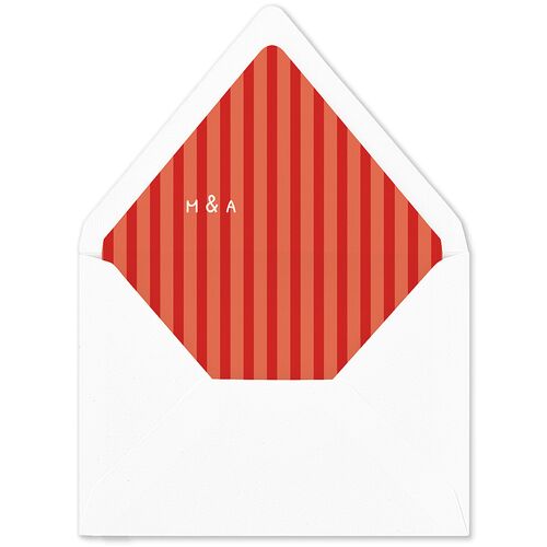 Hand Drawn Recipe Euro Envelope Liners Tangerine Luxe