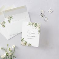Gilded Fern Frame Thank You Cards Gold Linen