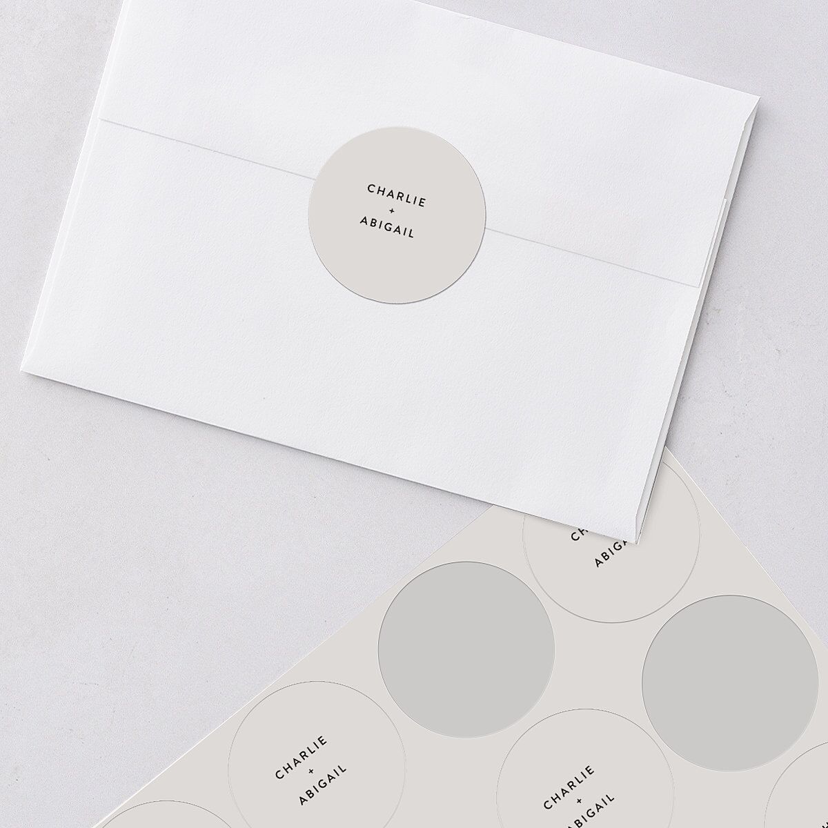Modern Gallery Wedding Stickers Pure White Sticker