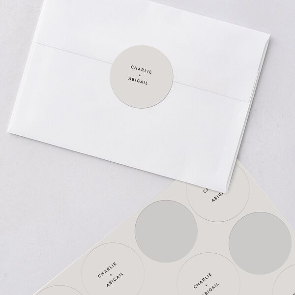 Modern Gallery Wedding Stickers Pure White Sticker