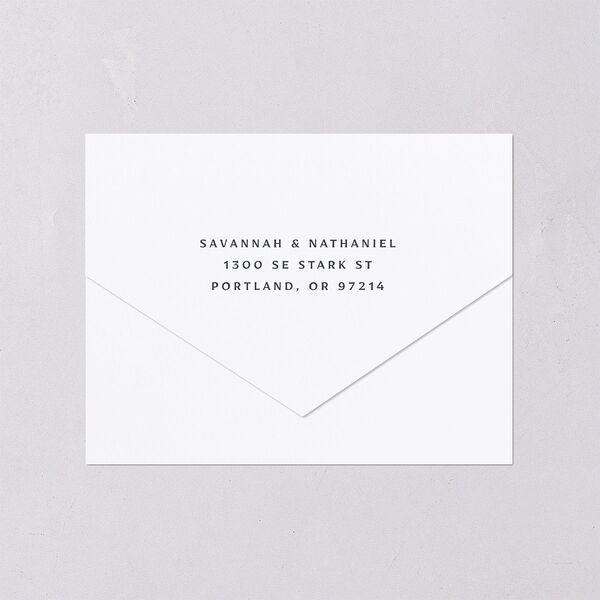 Vintage Hawaiian Island All-in-One Wedding Invitations Rose Gold Signature Light Both Recipient and Return Addresses No