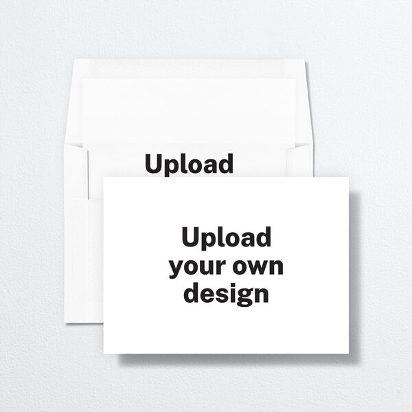 Upload Your Own Design Landscape Save the Date Cards Pure White Signature smooth No Standard