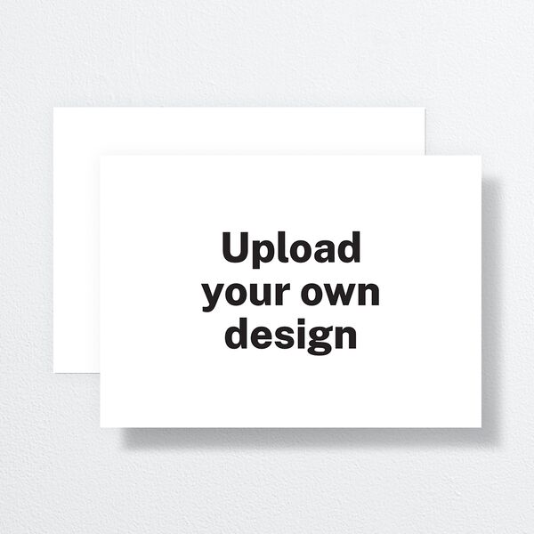 Upload Your Own Design Landscape Save the Date Cards Pure White Signature smooth No Standard