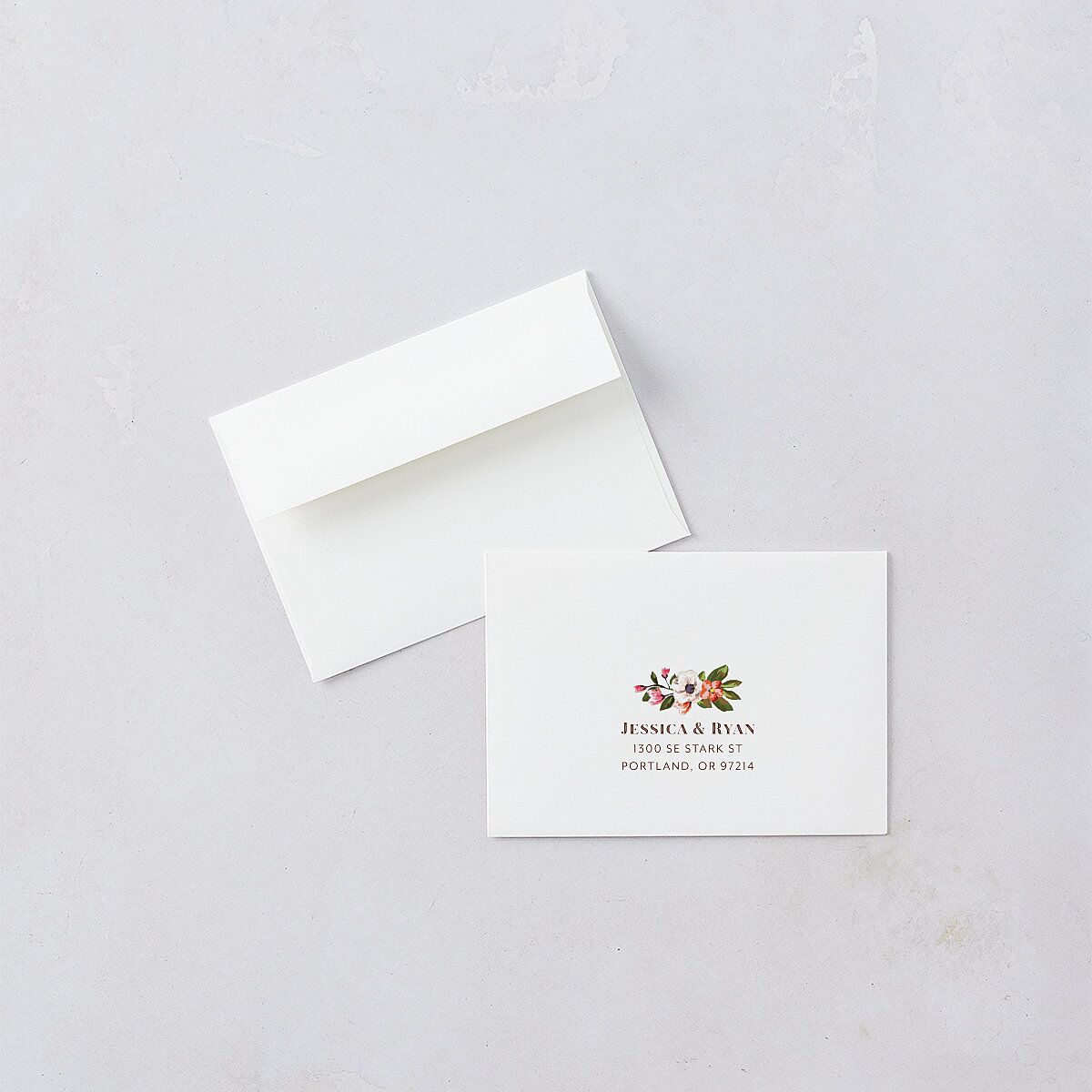 Bronze Floral Frame Wedding Response Cards Ivory Signature Standard