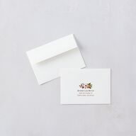 Bronze Floral Frame Wedding Response Cards Ivory Signature Standard