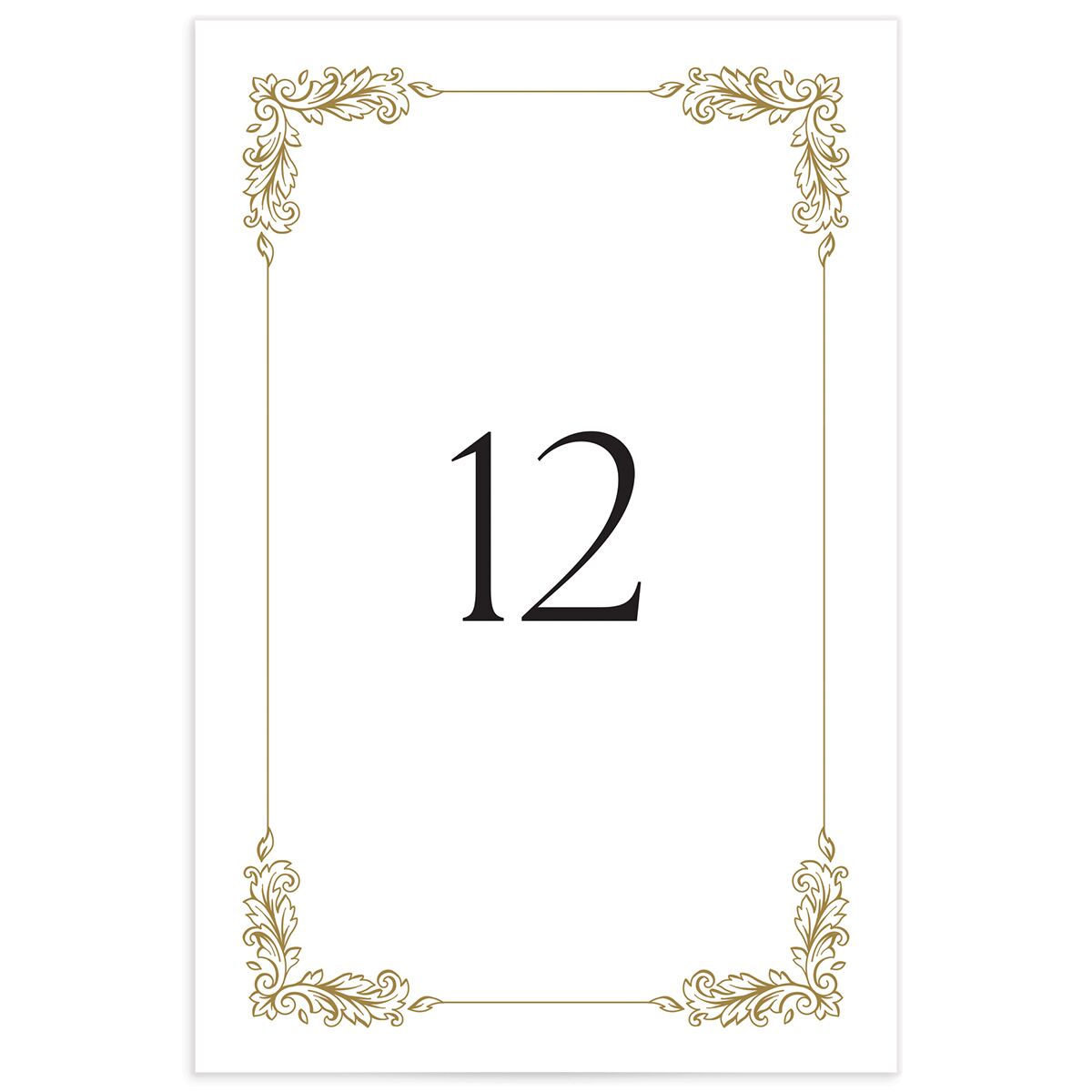 Black Tie Crest Table Numbers