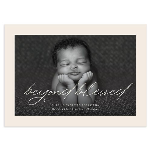 Beyond Blessed Holiday Cards Champagne Signature Blank Standard Landscape