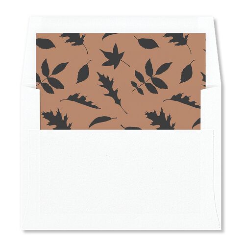 Falling Leaves Envelope Liners Charcoal Standard