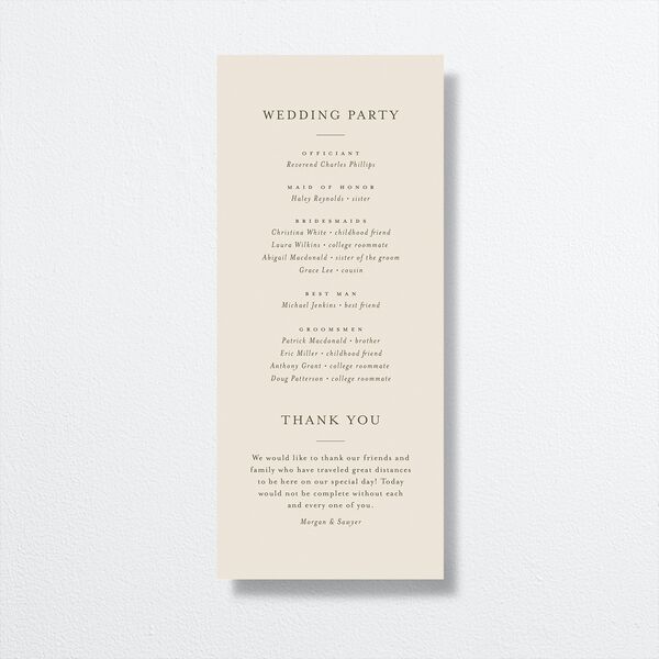 Western Floral Wedding Programs Terracotta Signature