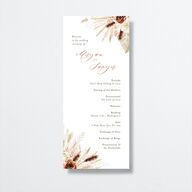 Western Floral Wedding Programs Terracotta Signature
