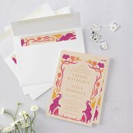 Indian Majestic Legacy Elephants Wedding Invitations Mulberry Signature Blank No Standard