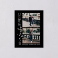 Ornate Garden Save the Date Petite Cards Garnet Signature smooth Blank No