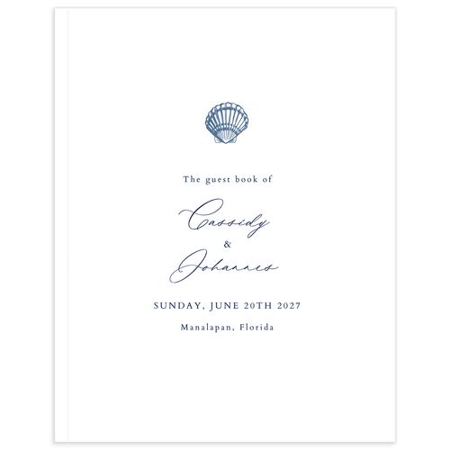 Classic Shell Guest Books Royal Blue