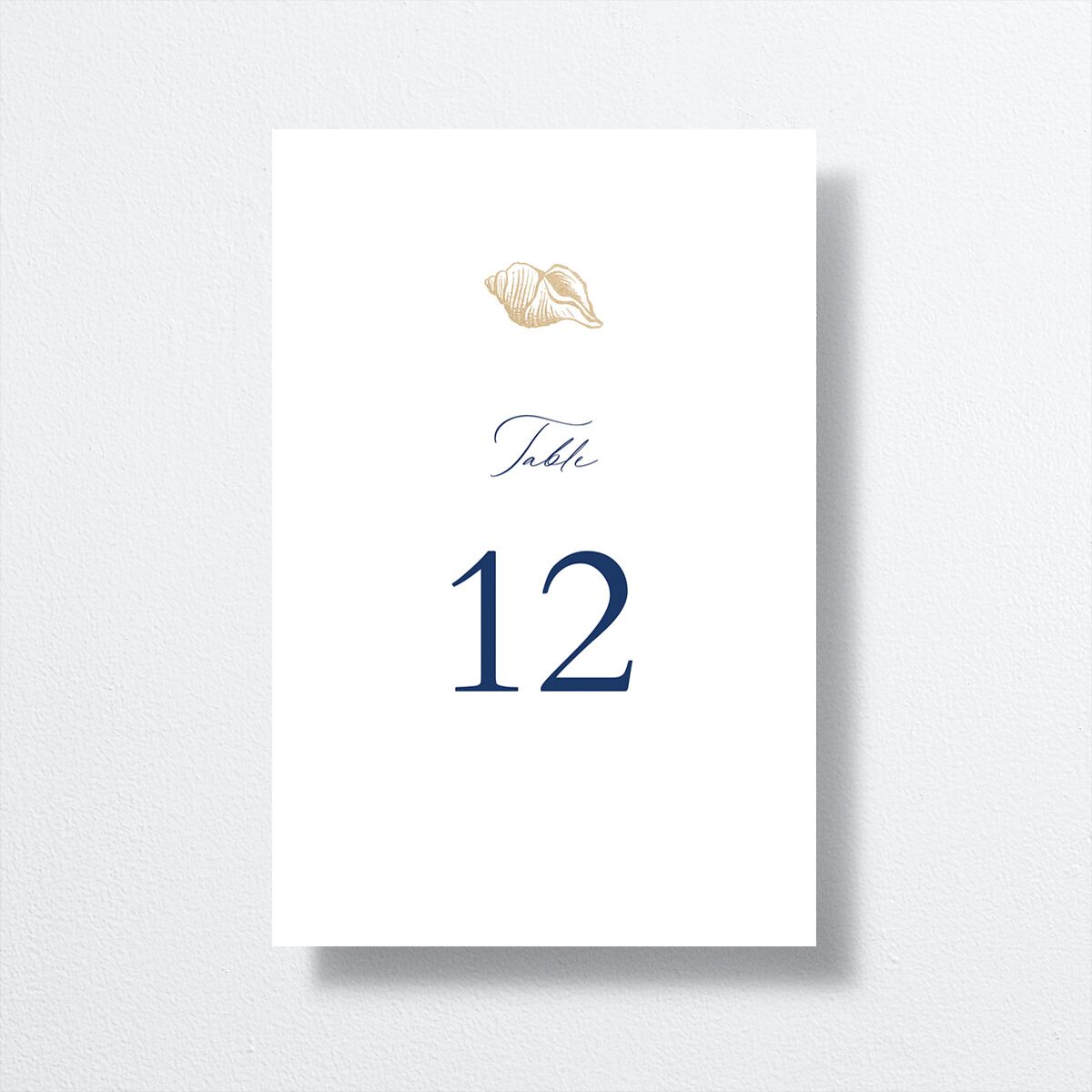 Classic Shell Table Numbers Gold Royal Blue Signature