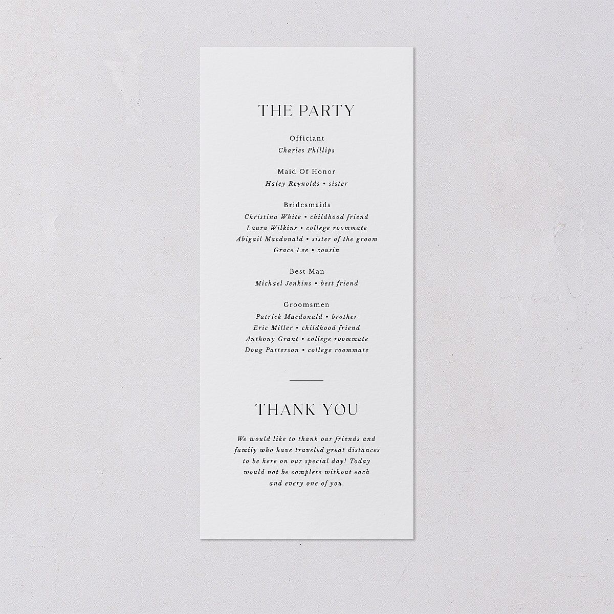 Simple Bohemian Wildflowers Wedding Programs Cotton Signature