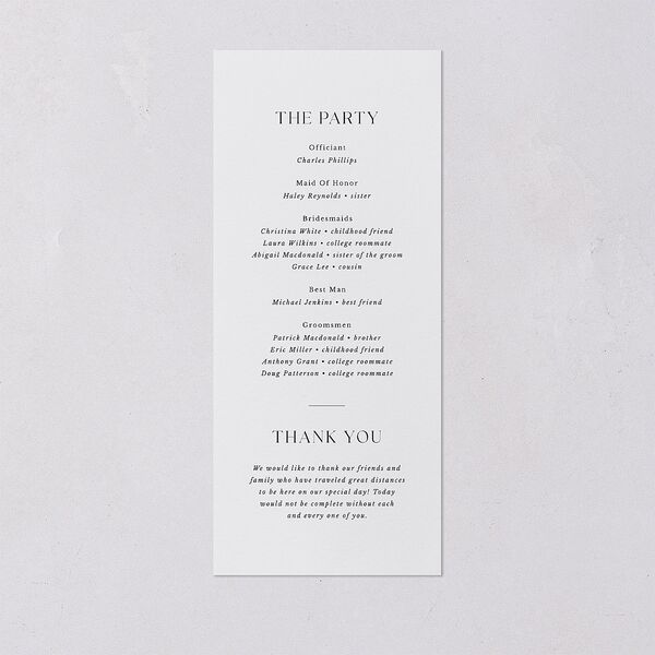 Simple Bohemian Wildflowers Wedding Programs Cotton Signature